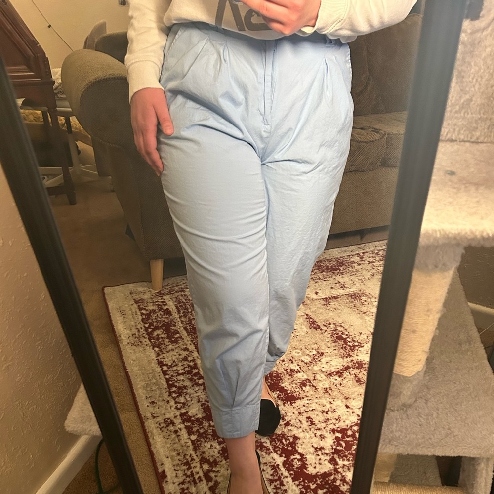 Who What Wear Light Blue Crop Pants